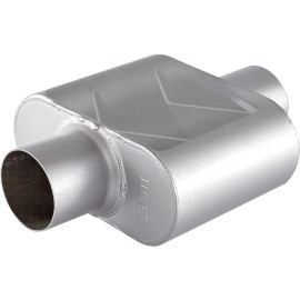 Alflow 2.25in Universal Exhaust Muffler with Aggressive Sound, Anti-corrosive Muffler