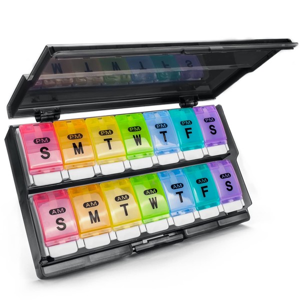 Extra Large Weekly Pill Organizer 2 Times a Day -