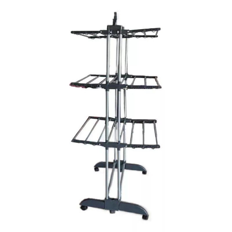 ArgenMex Tendedero Vertical De 6 Niveles Unico Con Ruedas Plegables