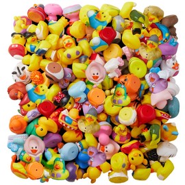 ValenLyra 100 Pack Rubber Duck for Jeeps Ducking - 2" Bulk Floater Duck for Kids - Baby Bath Toy Assortment Duck Bath Set Rubber Duck Assortment for Jeeps:_100-Packs