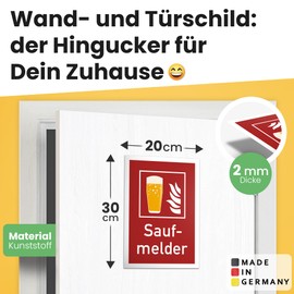 DankeDir! Saufmelder Sign 20 x 30 cm Party Decoration Funny Saying Birthday Decoration Birthday Gift Idea Present JGA Party Photo Booth Alcohol Requiste
