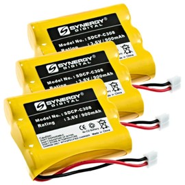 Casio Phonemate TC930 Cordless Phone Battery Combo-Pack Includes: 3 x SDCP-C308 Batteries