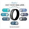 Knot Theory Wider Trinity Silicone Ring for Women and Men