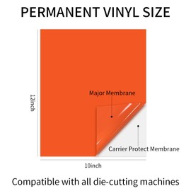 SHOYISI 41 Pack Permanent Adhesive Vinyl Sheets,12" x 10" Permanent Vinyl for Decor Sticker, Party Decoration, Car Decal - 41 Color Vinyl for Cutting Machine, Craft Cutter
