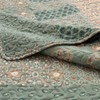 LEAONME 2 Pieces Twin Size Quilt Set Olive Green Paisley
