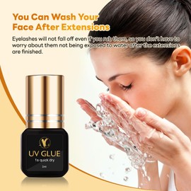 Lash Cluster Glue Waterproof 2-3 Weeks Long Lashting Individual Eyelash Glue for Clusters Strong Hold 5ml
