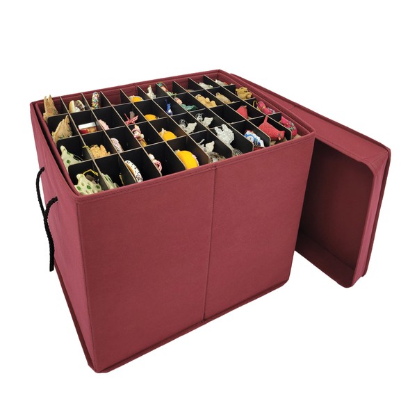 612 Vermont Slim Ornament Storage Box with Adjustable Acid-Free Dividers,