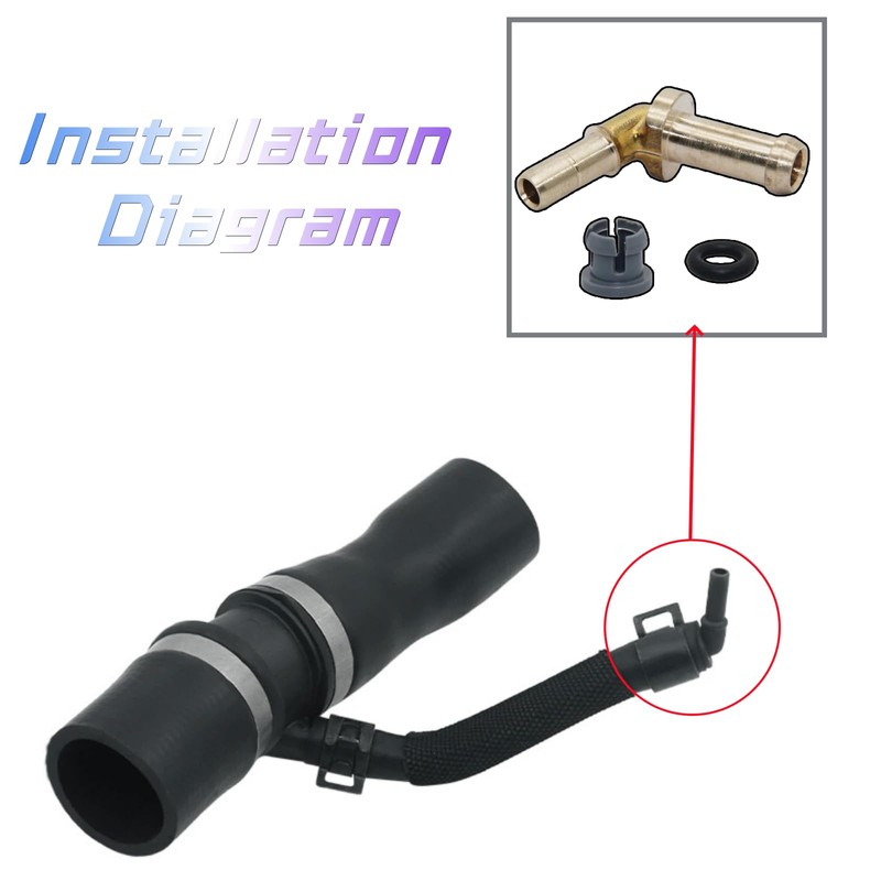 Viclaakesi LR049990 LR048474 Thermostat Water Outlet Hose Connector Kit Replacement