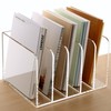 SANRUI Acrylic File Organizer, Clear Magazine File Holder Desk Organizer