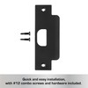 BRINKS Commercial - Replacement Door ASA Strike Plate, Matte Black