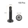 sourcing map 150Pcs Hex Socket Self Tapping Screws, 1/4" x