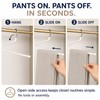 10-Pack Metal Z-Shaped Pants Hangers, Non-Slip Closet Organizer