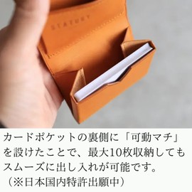 STATUSY il modo Mini Italian Leather Trifold Wallet, Small, Large Capacity, Made in Japan, navy