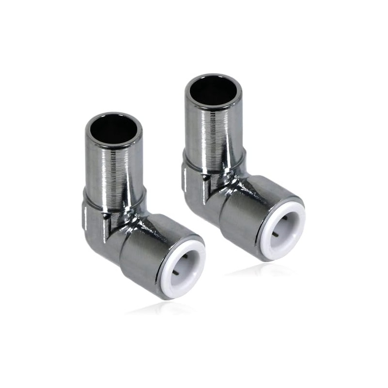 Team Controls 15mm x 10mm Pushfit Radiator Valve Chrome Reducing