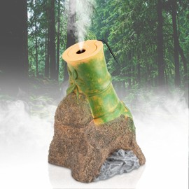 Reptile Humidifier Fogger, Bamboo Trunk Humidifier with Top Mist Outlet, 1000ml Detachable Terrarium Humidifier Reptile Misting System Terrarium Decoration