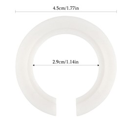 Pack of 6 E27 to E14 Lampshade Reduction, 42 mm to 29 mm Plastic Lampshade Ring Converter, E27 to E14 Lampshade Adapter for Supporting Lampshades with Double Ring Fittings, White