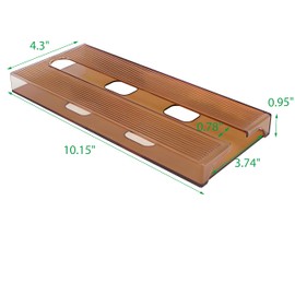 Criativo live Wine Glass Holder,Under Shelf Cabinet Wine Glass Rack, Plastic Stemware Rack,Glassware Drying Storage Hanger for Kitchen,Bar and Restaurant (Brown)