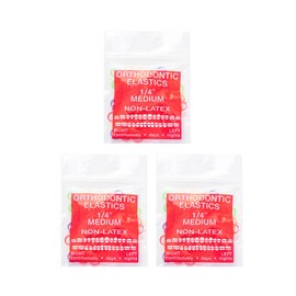 JMU Orthodontic Elastics 1/4 Medium, 300 Pack, Neon, Orthodontic Rubber Bands Latex Free Intraoral Elastic Bands Made in USA