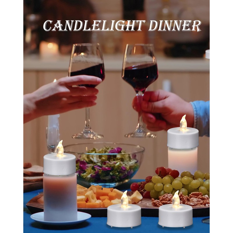 Paichi Tea Lights Candles Battery Operated with Remote Control, 24Pcs