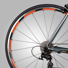 reflecto Reflector Stickers for Bicycle Rims – 24 Strips in a Set – Ideal for 27.5 to 29 Inch Rims – Neon Colour Yellow or Orange – Rim Stickers Daylight