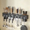 Wall Mounted Knives Holder Hanging Multi Functional Stainless Steel No