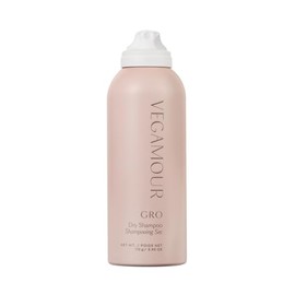VEGAMOUR GRO Champú seco, champú seco voluminizador en aerosol formulado sin benceno, apoya el cabello más grueso y más completo, aroma cítrico natural