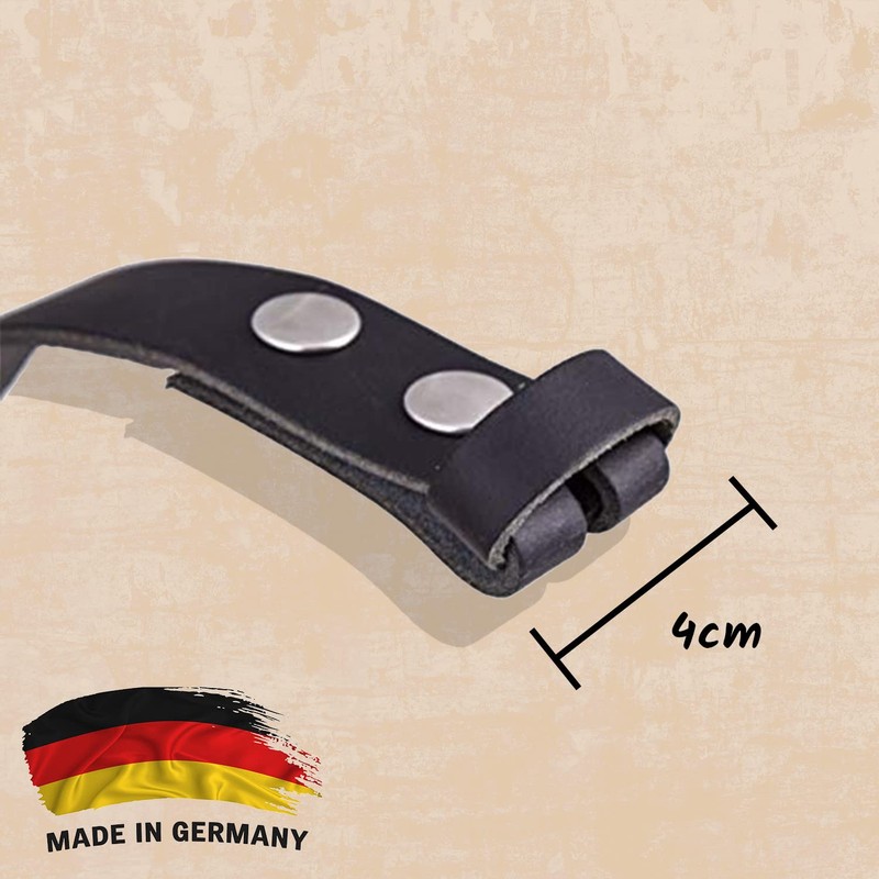 shenky Interchangeable belt without buckle, press studs, 4 cm width,