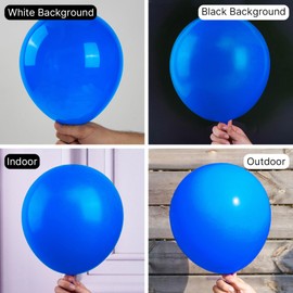 PartyWoo Balloons Blue, Pack of 50 10 Inch Balloons, Dark Blue, Matte Balloons, Latex Balloons, Balloons for Birthday Decoration, Baby Shower Decoration, Wedding Decoration, Christening Decoration,