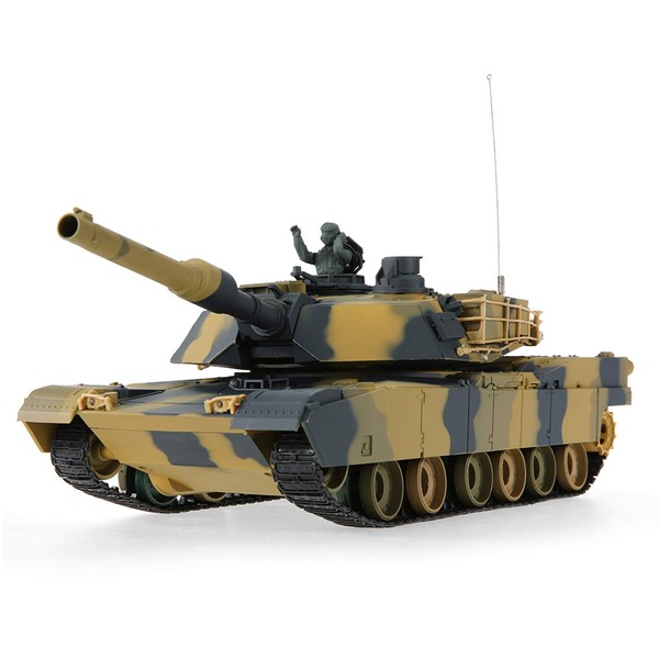 POCO DIVO Abrams M1A2 US Battle Tank RC Airsoft Panzer 1/24 Scale Model 2.4Ghz Remote Control Military Vehicle Combat Fight Infrared BB