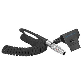 KONDOR Blue | D-TAP to LEMO 2 Pin 0B Male Coiled Power Cable | Compatible with Pyxis, Teradek, Bolt, Z CAM, EVF, ARRI, RED, Paralinx, Preston, Switronix, SmallHD, and More | Black