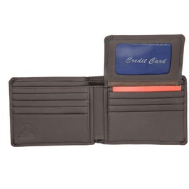 PIEL WEST. Cartera de Piel Genuina. Elegante Billetera con Compartimentos para más de 16 tarjetas, ventana para identificaciones y 2 espacios para billetes. Durabilidad y Estilo en uno. (CAFE)