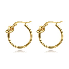 Ohrringe Gold Creolen für Damen 18K Vergoldung Huggie Ohrringe Edelstahl nicht anlaufend hypoallergen ohrringe creolen trendiger Schmuck Geschenk