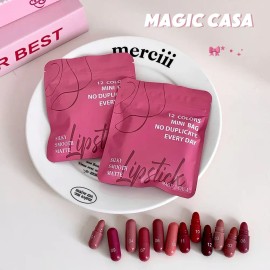 Set De Mini Pintalabios En Cápsulas De 12 Colores