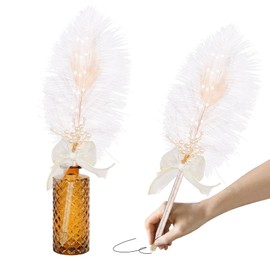 CROWN GUIDE Ostrich Feather Quill Ballpoint Pen for Wedding Guest Book Signing Reception Bridal Shower 50th Anniversary, Fancy Nikkah Pen for Bride Writing Office Accessories Gatsby Party Decoration