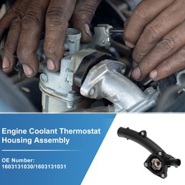 X AUTOHAUX Plastic Engine Coolant Thermostat Housing Assembly for Lexus ES350 2019-2022 Replace No.1603131030/1603131031 1 Pcs