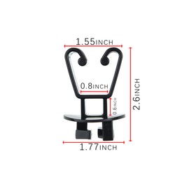 Insulators for Electric Fence Wire, U Post Extended Electric Fence Insulator, Black (50)