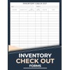 Inventory Check Out Forms: Equipment Sign Out Record Logbook For