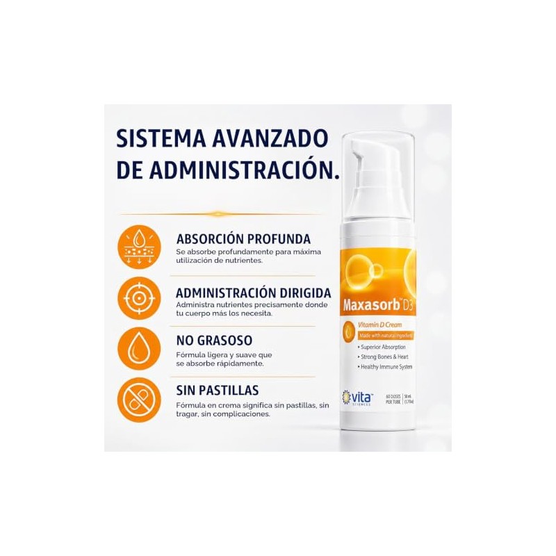 Vita Sciences Vitamin Skin Cream 2000iu Maxasorb Lotion