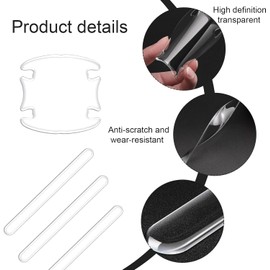 Protectora Manija Puerta Coche para Mazda,Manija de Puerta de Automóvil Protector contra Rasguños,Protección contra Arañazos Bordes de Puertas de Coche,Transparente Película de Protección Pintura 8PCS
