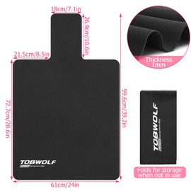 TOBWOLF 1PCS Premium Pilates Reformer Mat, 39in x 24in Non-Slip Pilates Mat Towel, Lightweight - Soft Surface - Rubber Backing, Sweat-Wicking and Quick-Drying Reformer Cover For Yoga Enthusiast