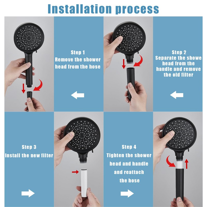 Shower Filter Cartridges Compatible with Cobbe, Water Softener Filters Beads,
