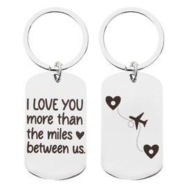 Long Distance Relationship Gifts Keychain for Girlfriend Boyfriend Valentines Day Gifts for Her Him Romantic Anniversary Present for Couple Husband Wife Birthday Gifts for Women Men