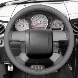 MEWANT Hand Sewn 3D Style Steering Wheel Cover Wrap for Ford F150 F250 F350 2004-2008 Accessories for Ford F150