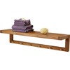 AquaTeak 36" Moa Teak Flat Wall Shelf