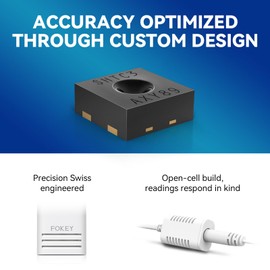 Fokey Weather Station Wireless Indoor Outdoor, Indoor Outdoor Thermometer Wireless, Home Atomic Clock Weather Stations, Digital Temperature Humidity Barometer Inside Outside Thermometers, White+2 Sens