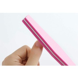 Lurrose 10pcs Nail Files Sponge Double Sided Polishing Boards Nail Buffers Professional Nail Polisher Manicure Tools Pink