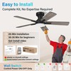 42 Inch Flush Mount Ceiling Fan with Lights,RGB & Dimmable