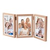 Three Photo Frame | Rustic Hinged Trifold Frame | Family