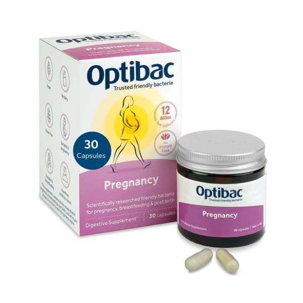 Optibac Probiotics Pregnancy - 12 Billion CFU & FOS Fibres,