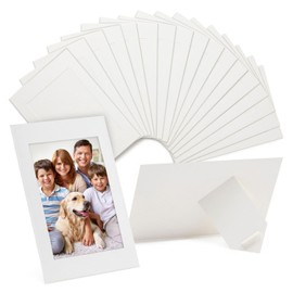 Juvale Cardboard Picture Frames for 4x6 Photos - White Paper Frames and DIY Crafts with Easel Back Tabletop Display (50 pack)